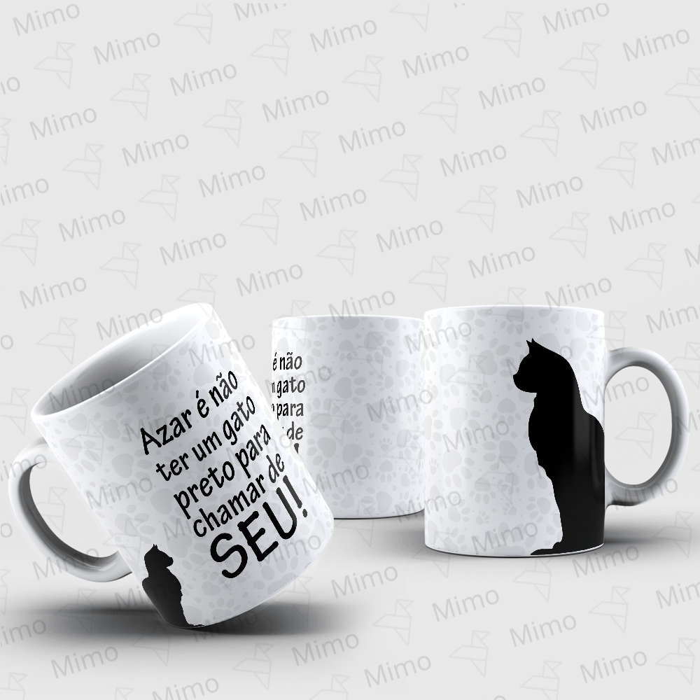 Caneca - Gato preto